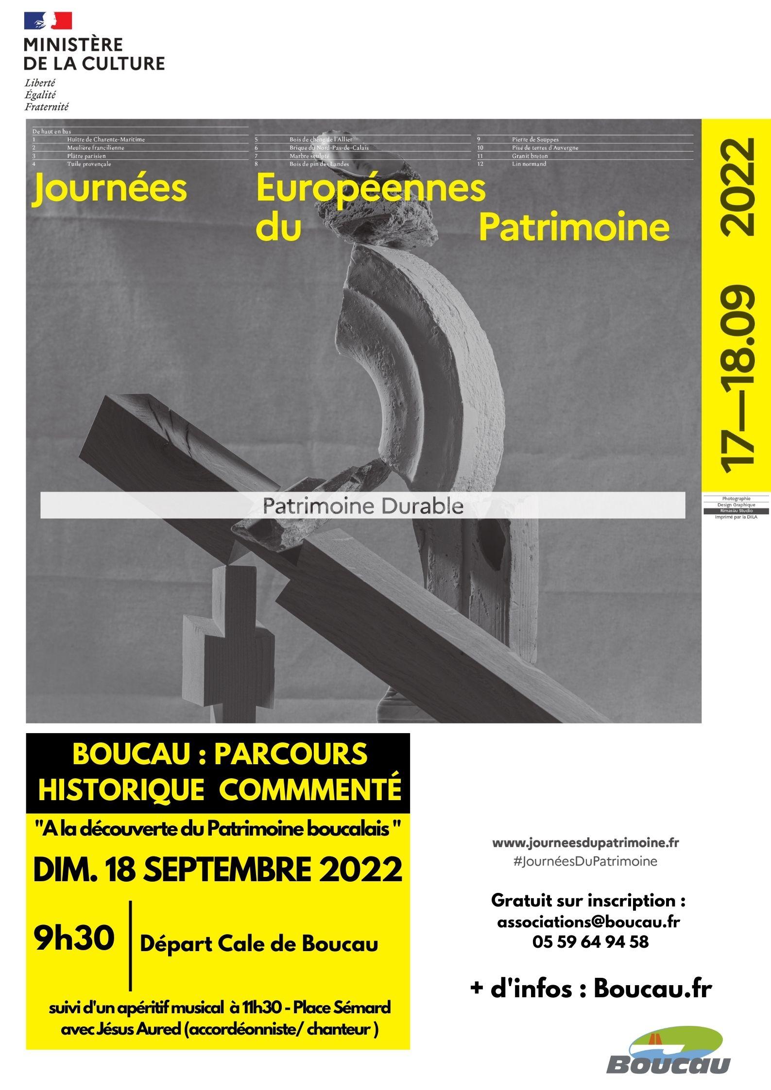 Journées européennes du Patrimoine le programme ! Mairie de Boucau