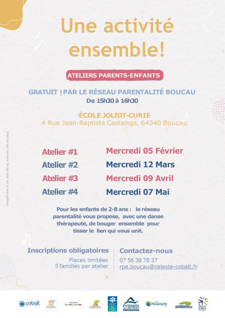 Atelier parents-enfants (2-8 ans) : une activité ensemble !